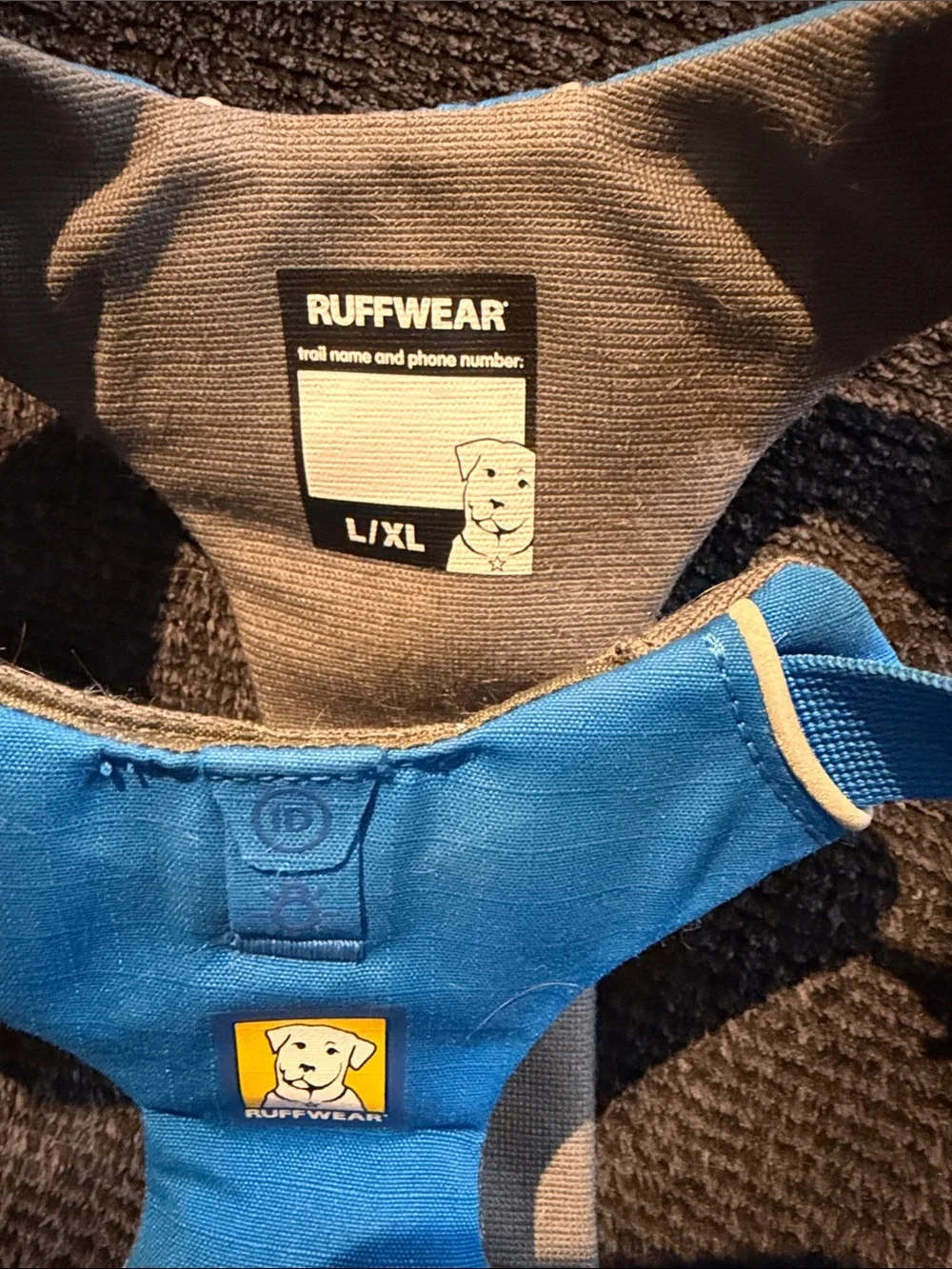 Ruffwear FRONT RANGE Bright pooled Blue Harness L/XL with Reflective Trim